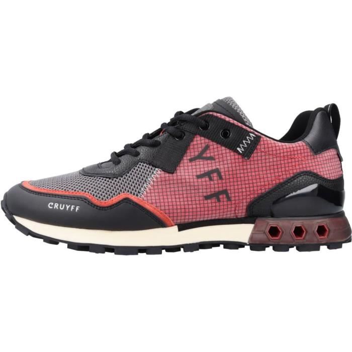 Baskets Homme CRUYFF SUPERBIA HEX Rouge Lacets Textile et Peau Rouge Cdiscount Chaussures