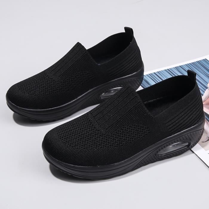 BASKET Femme - Baskets légère respirante Grande Taille - noir LittleCat™  Noir - Cdiscount Chaussures