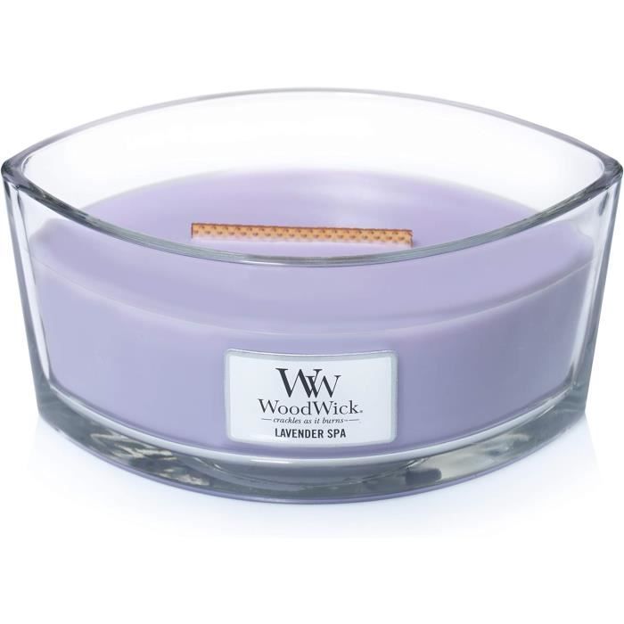 WoodWick Ellipse Bougie parfumée | Thé blanc & Jasmin | avec mèche crépitante | Durée de combustion : jusqu'à 50 heures WoodWick Ellipse Bougie parfumée | Thé blanc & Jasmin | avec mèche crépitante | Durée de combustion : jusqu'à 50 heures