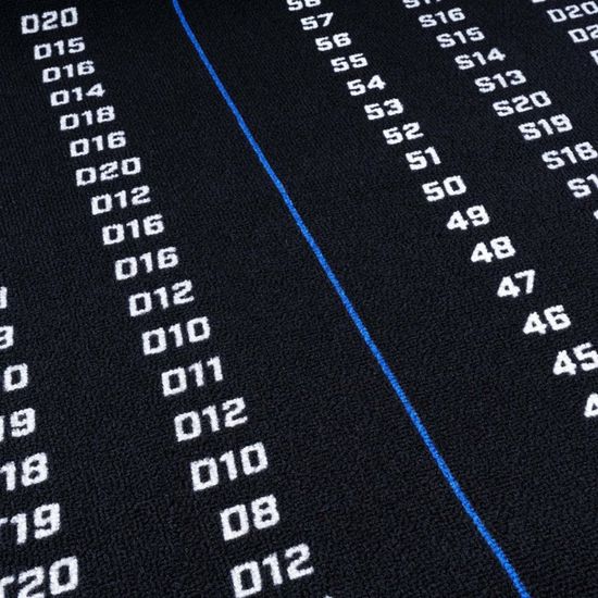 KOTO - Tapis Checkout Rouge 285 x 80 cm, INCL. Indicateur de Score, Antidérapant, Tapis Flechette Sol