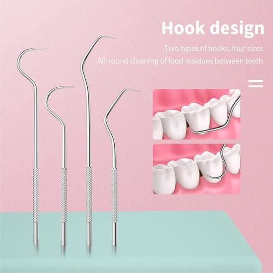 Cure-dents En Acier Inoxydable 304 – Réutilisables – Porte-clés Inclus – Pour Pique-nique, Voyage, Hygiène Bucco-dentaire
