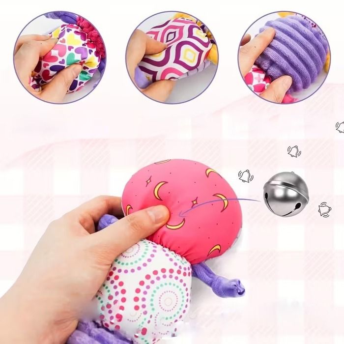 Mignon Peluche musicale pour bébé en forme de chenille - Jouet en peluche doux pour bébé avec froissement multisensoriel, hochet e1 - Puériculture & Eveil bébé Mignon Peluche musicale pour bébé en forme de chenille - Jouet en peluche doux pour bébé avec froissement multisensoriel, hochet e1 - Puériculture & Eveil bébé