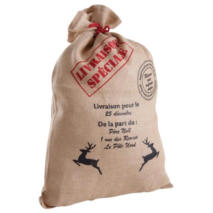 Sac de noel en jute new arrivals