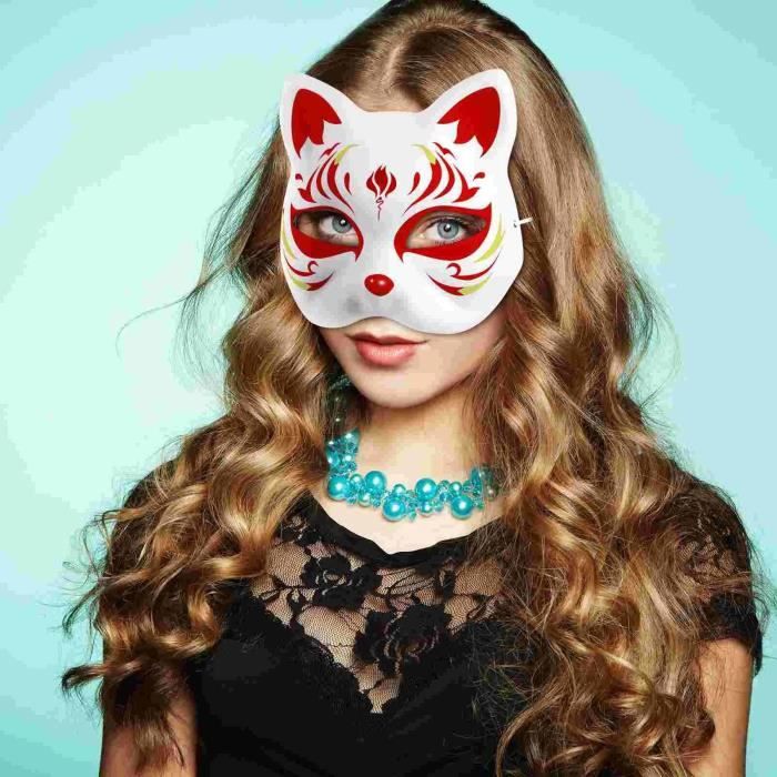 Masque Blanc Vierge à Peindre - 17x20 Cm, Plastique, Pour Cosplay, Fête, Carnaval, Bricolage