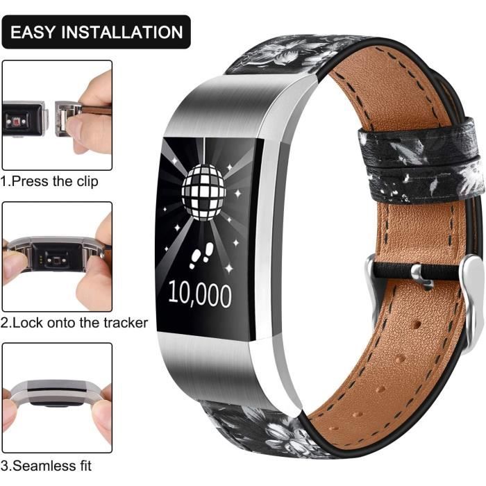 Vancle Compatible Avec Le Bracelet Fitbit Charge 4/Fitbit Charge 3, Bracelet De Rechange En Cuir Souple Pour Fitbit Charge 4 / Fitbit Charge 3 Pour Homme Et Femme