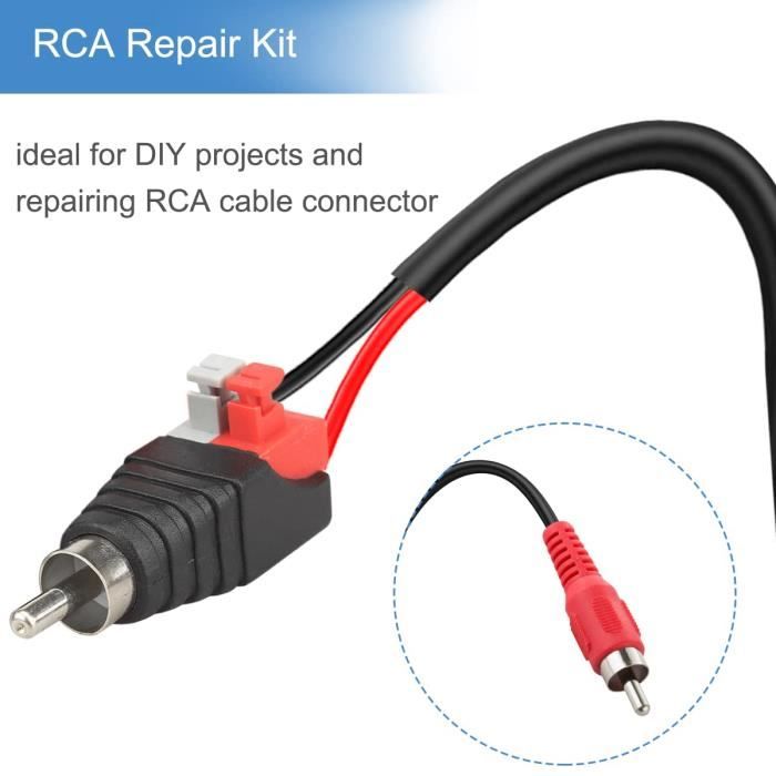 Câble de haut-parleur RCA Câble d'enceinte vers fiche RCA mâles Câble audio  de haut niveau pour connecteur RCA plaqué or pour amplificateurs et caisson  de basses - 2 M : : High-Tech