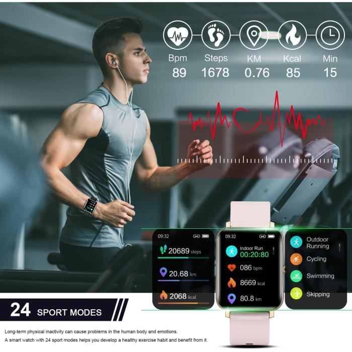 Montre Connect e Homme Femme Bracelet Tendance avec Appel