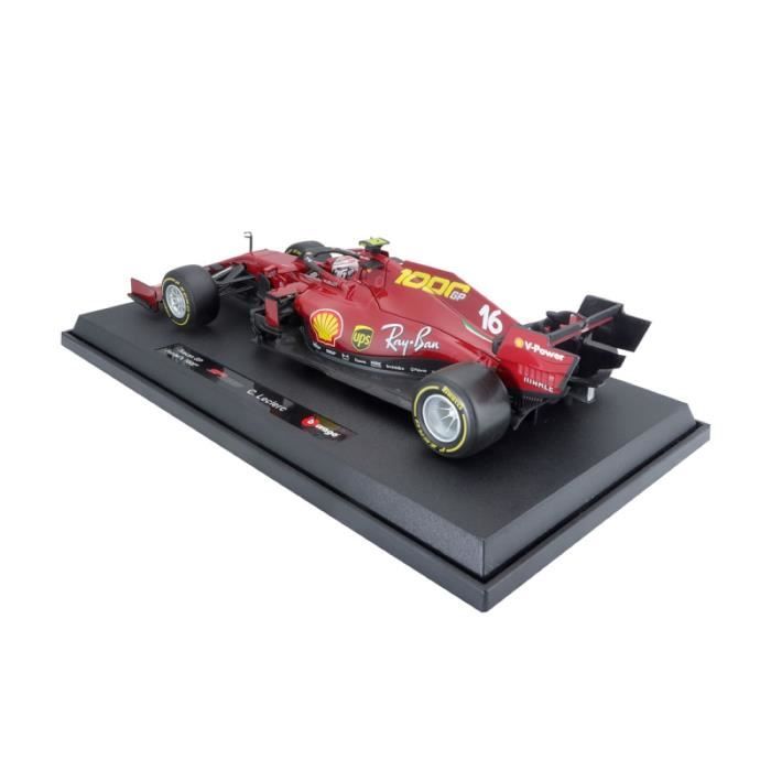 voiture Ferrari SF16 n ° 7 F1 1:32, avec boîte d'affichage en acrylique,  modèle en alliage moulé, jouet cadeau de collection