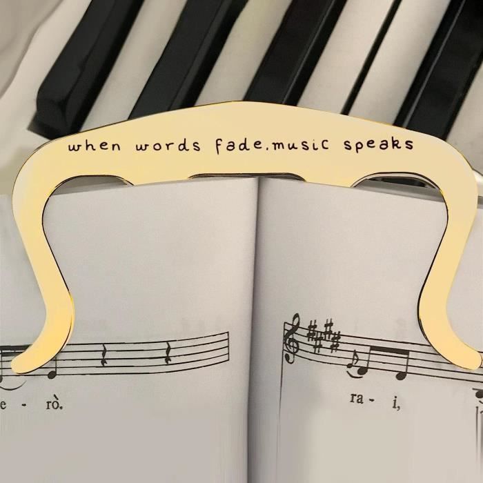 4 Pièces Acrylique Pupitre Clip Grands Trombones Piano Livres Page  Titulaire[666] - Cdiscount Beaux-Arts et Loisirs créatifs
