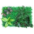 60x40cm Haie Artificielle Plante Verte Panneau de Mur Végétal Gazon Artificiel pour Mariage ou Decoration Interieure DIY Pelo 353-3