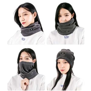 Lot De 3 Cache-Cou Polaire Hiver 3-en-1 – Coupe-Vent, Chaud Et Respirant Pour Ski, Vélo, Randonnée (Noir/Bleu Gris)