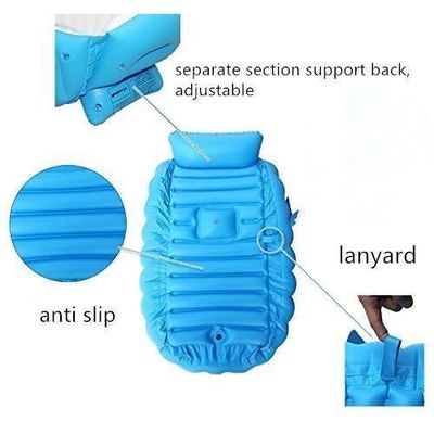 Baignoire Gonflable Bébé 0-3 Ans - Siège Intégré, Antidérapante Et Pliable Pour Voyage