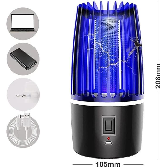 4 Pièces Attrape-mouches électrique UV - Pour Intérieur, Maison, Cuisine - Silencieux, Sans Produit Chimique, Facile à Nettoyer