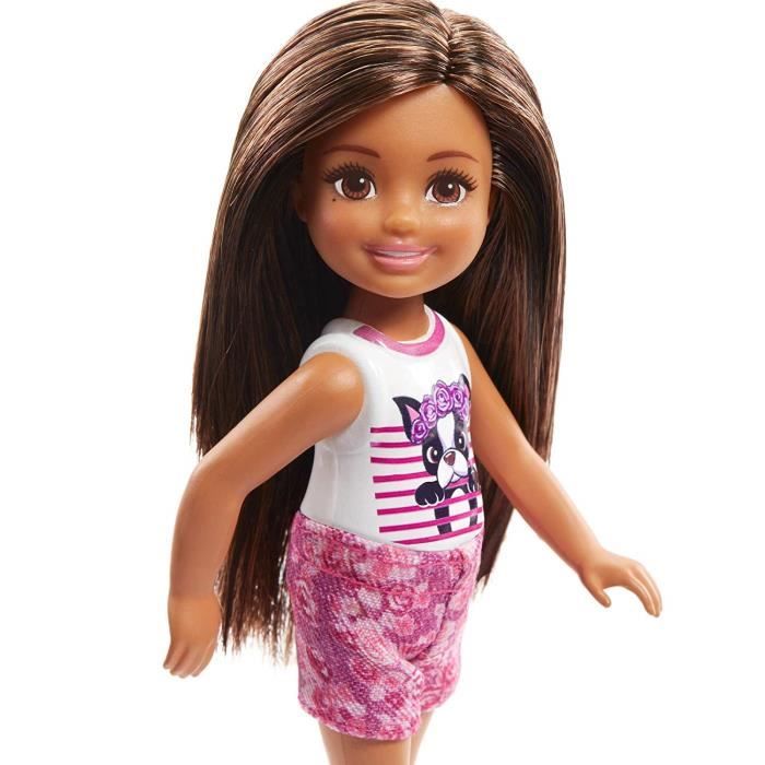 Barbie Famille mini-poupée​ Chelsea fille avec haut orné d'un motif chat,  jouet pour enfant, FRL82 - Cdiscount Jeux - Jouets