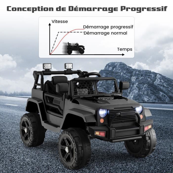 Voiture Électrique 12v Pour Enfants 3+ Ans, 2 Places, Télécommande 2.4g