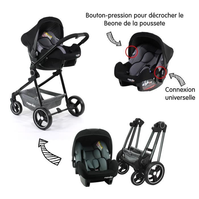 Poussette compacte ORLA 0-36 mois - Pliage automatique - Grise - Mycarsit