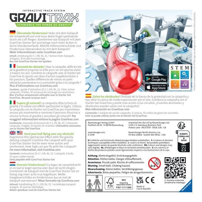 GraviTrax Bloc d'action Catapulte - Ravensburger - Jeu de construction STEM  - Cdiscount Jeux - Jouets