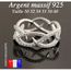 TAILLES au CHOIX du 48 au 60 BAGUE Femme en ARGENT MASSIF