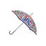 Piganiol Taille 90 cm Fabrication fran/çaise Parapluie Droit Bleu et Rouge Femme Ouverture Semi-Automatique 38612