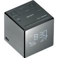 Radio-réveil Sony XDRC1DBP.CED avec fonction de charge de batterie argent - DAB/DAB+/FM - LCD monochrome-0