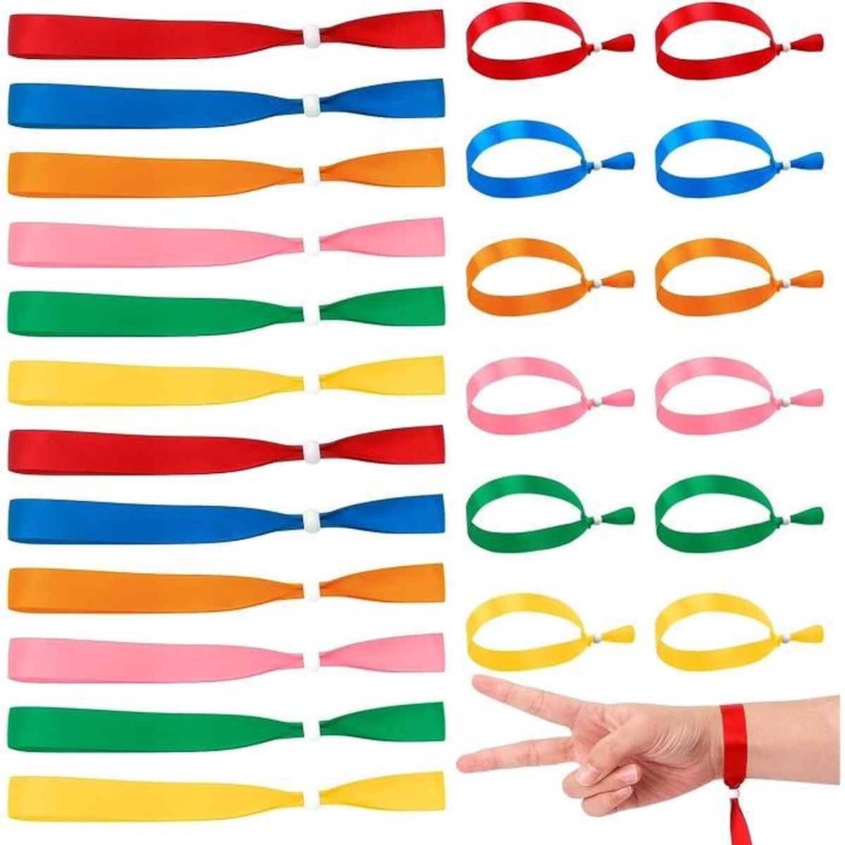 60 Bracelets d'identification, Bracelet d'identification Tissu a Boucle