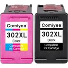 COMIYEE 2 Cartouches d'encre Compatible pour HP 302 XL 302XL Compatible pour DeskJet 3639 3637 3630 2130 1110 Envy 4527 4525 4522 4520 4521