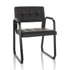 Siège visiteur Siège de conférence - hjh OFFICE - ZANTA B PU - Noir - similicuir