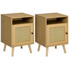 HOMCOM - Table de chevet - Panneaux de particules - 39x35x60cm - Bois naturel