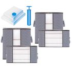 PRESOMA sac de rangement 4PCS avec sac sous vide 4PCS et pompe