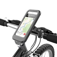 Support Téléphone Vélo Etanche Magnétique avec Ecran Tactile, Sacoche Moto Guidon Cadre Housse de Téléphone Rotatif, 6,7 Pouces
