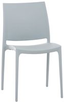 Chaise de jardin en plastique gris design simple empilable