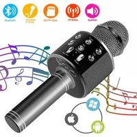 MICRO - KARAOKE Microphone Karaoke Sans FilKaraoké Microphone Bluetooth Portable pour EnfantsAdultes ChanterCompatible