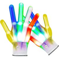 Gants Lumineux LED, Gants Jouets pour Enfants, Colorés Gant Led Lumineux, Pour Enfants de 4 à 12 ans, JouetsLégers pour  6 Modes 