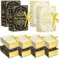 12 Pièces Boîtes de Faveur Eid Mubarak Ramadan Boîte de Friandises Eid Mubarak Faveurs de Fête Boite Ramadan de Bonbon avec nosku