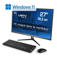 PC tout-en-un CSL Unity F27B-JLS - 512 Go - 8 Go RAM - Win 11 Pro - Intel Celeron - écran 27 pouces