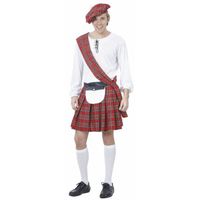 Déguisement écossais rouge et blanc homme - Jadeo - XL - 100% polyester - Intérieur