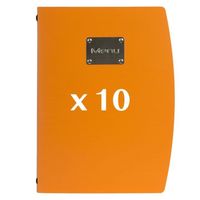 10 Protège-menus Rio Orange 18 PVC