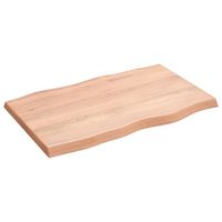 vidaXL Dessus de table bois chêne massif traité bordure assortie 363942