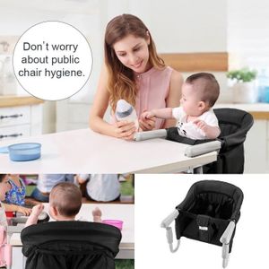 G-Tree Lavable Voyage portable Chaise haute b/éb/é Si/ège dappoint avec des sangles de s/écurit/é tout-petits harnais b/éb/é alimentant la sangle Noir