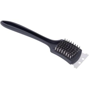 USTENSILE Brosse Avec Spatule Manche En Plastique Nettoyage Grille Hygiène Grill Barbecue[J413]