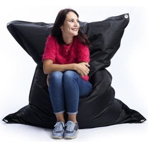 100cm x 80cm i-eX Pouf Fauteuil G/éant Sp/écial Gamer et Repose-Pieds Tr/ès Grand R/ésistant /à l/’Eau Noir