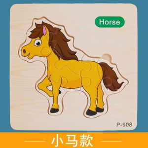 PUZZLE 14 chevaux - Puzzle 3D en Bois pour Enfant, Jouet 