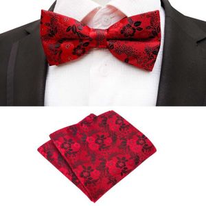 Nœud Papillon Pré-noué Imprimé Fleurs Tropicales - Polyester, Réglable, Pour Homme, Mariage, Fête, Cadeau