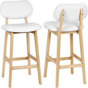 Tabouret De Bar Blanc Bois