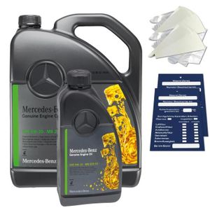 HUILE MOTEUR 6 Litre Mercedes-Benz 5W30 MB229.52 Huile Kit Entonnoir Remorque Inspection