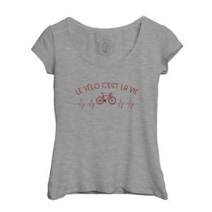 MAILLOT DE CYCLISME T-shirt Femme - Fabulous - Col Echancré - Gris - Manches Courtes - Cyclisme Tour VTT Course