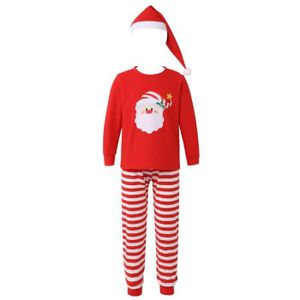 1-5 Ans 2 PCS Ensemble Pyjama de Noël Bébé Enfant : Haut Rayé Rouge à  Manches Longues + Pantalon - Cdiscount Prêt-à-Porter