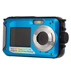 CAMÉSCOPE NUMÉRIQUE YUM- Caméra étanche Appareil photo numérique sous-marin étanche Full HD 2.7K 48MP 10 pieds Zoom numérique photo numerique Bleu