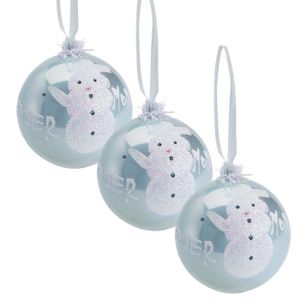 Lot De 3 Boules Mon Premier Noël Bleu Achat Vente