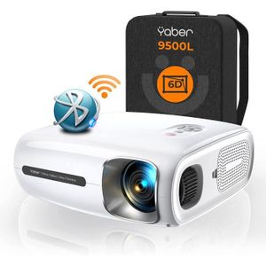 Vidéoprojecteur YABER Pro V7 9500L 5G Videoprojecteur WiFi Bluetooth Full HD 1080P , 6D Correction Auto de la Distorsion Trapezoidale et 4P/4